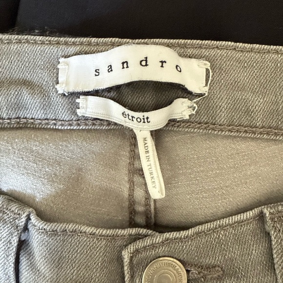 Grey Sandro skinny jeans size 32 - Picture 1 of 3